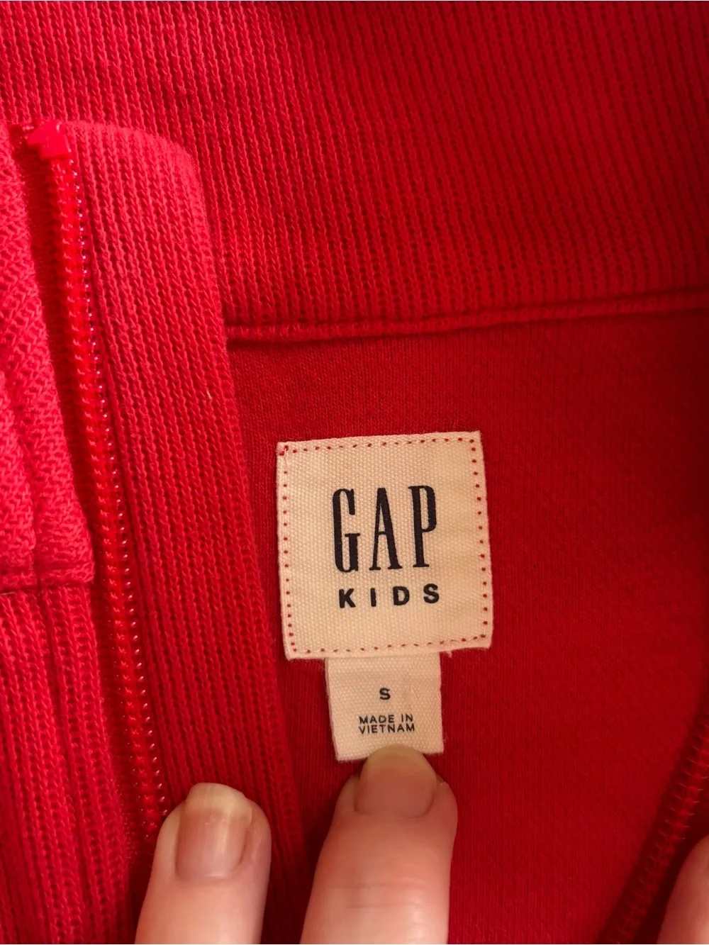 Gap Kids Red Quarter Zip & Rust Henley Shirt Set Size S